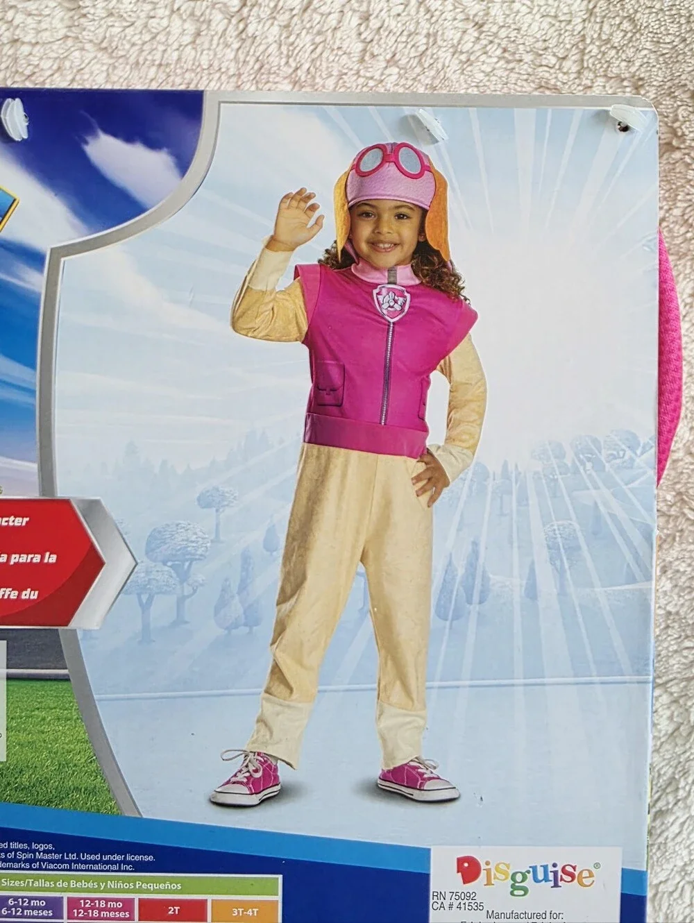 New toddler girl 3t/4t / 6 Paw Patrol Skye Halloween Costume Jumpsuit, headpiece